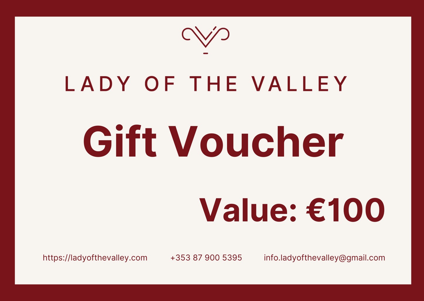 Lady of the Valley Gift Card (sent via email)